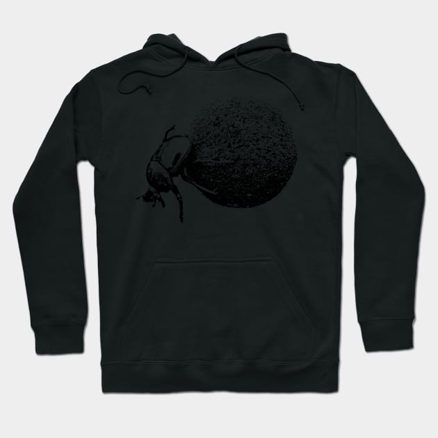 Dung Beetle Rolling Dung Ball | African Wildlife Hoodie by scotch